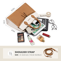 LOVEVOOK Sacs à main en cuir de galets imperméables de haute qualité Crossbody Handbags Satchel Bag Fashion Purses and Handbags for Women