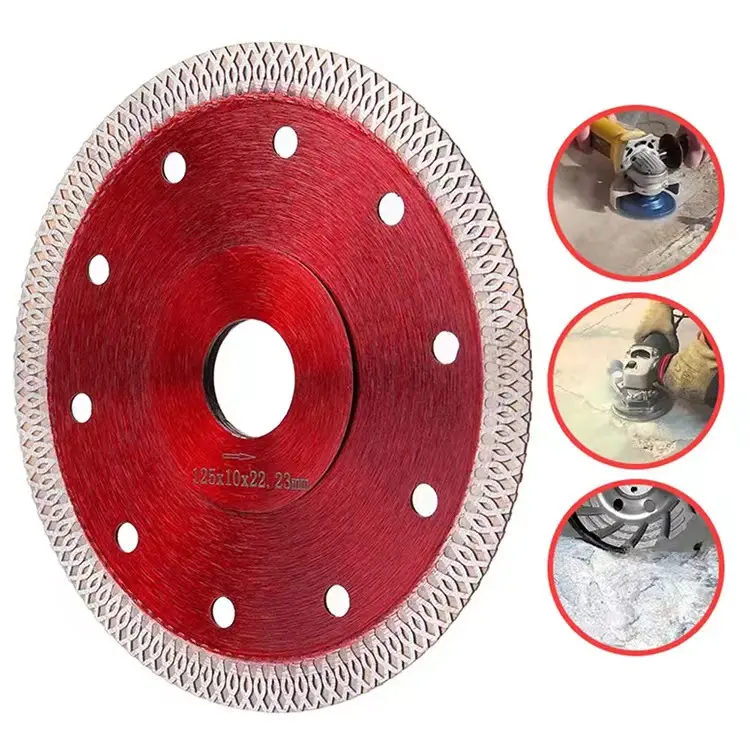 Scherpe Diamant Disk Mesh Dunne Turbo Cutting Diamant Zaagblad Voor Porseleinen Tegels Snijschijf