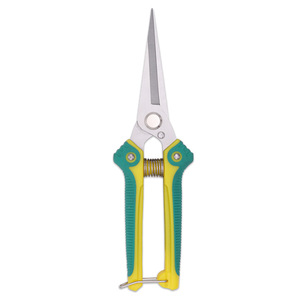 Lu Ban's Work Pruning Shears Stainless Steel Yellow Plastic Handle Butterfly Structure For Branches Cutting - Product Image 4