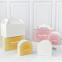 Boîtes d'emballage en papier enduit biodégradable pliables personnalisées pour bagels, croissants et desserts avec options de logo