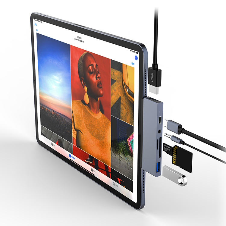 2020 Новый USB C концентратор совместим с ipad pro концентратор Тип C док-станция для до 4K дисплей для iPad Air