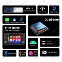 Autoradio Android 2DIN 7 Pouces pour Audi A4 B6 B7 S4 RS4 2002-2008 avec GPS CarPlay et Système Multimédia Audio Vidéo