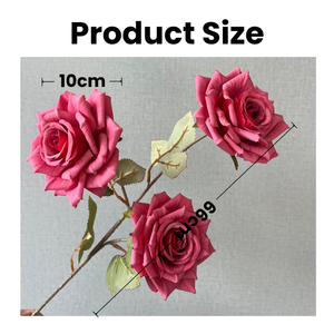 Flores Artificiales de Rosa Manta al por Mayor, de Tela de Seda, 3 Cabezas, Múltiples Colores, para Decoración del Hogar - Product Image 2