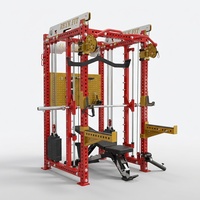Machine de musculation multifonctionnelle tout-en-un : Smith Machine, Power Rack, Functional Trainer, Cable Crossover, Équipement d'entraînement de force