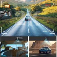Cámara para Auto 4G 2K con Pantalla Táctil de 3 Pulgadas, 3 Canales, ADAS, BSD, GPS, Sensor G, Monitoreo en Tiempo Real, Comunicación Bidireccional, WiFi Integrado y Ranura para Tarjeta SIM