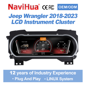ชุดอัพเกรดหน้าปัดดิจิตอล Navihua ขนาด 12.3 นิ้ว จอ LCD ระบบ Linux สำหรับรถจี๊ปแรงเลอร์ JL ปี 2018-2023 ห้องนักบินเสมือนจริง - Product Image 1