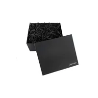 Boîte cadeau vide noire rigide 25x30x12 cm avec poignée, finition brillante/mate, gaufrage 2 cm, emballage cadeau en vente