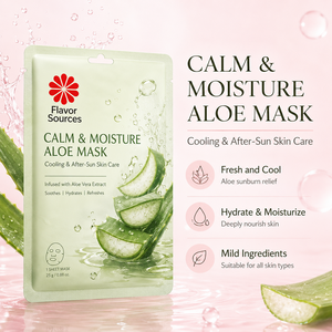 Flavor Sources Paquete de 30 Mascarillas Faciales de Aloe Vera Hidratantes, Humectantes y Calmantes para Después del Sol, Alivio para Quemaduras Solares, para Todo Tipo de <span class=keywords><strong>Piel</strong></span> - Product Image 2