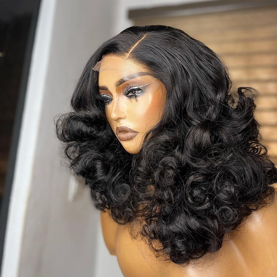 Wholesale weaves and wigs short wigs for black women kinky natural curly short human hair glueless