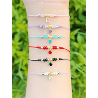 Bracelet avec breloques CZ, nouveau design CH-CKT0781, bracelet tendance avec pendentif croix CZ, bracelet ajustable, vente en gros de bijoux.