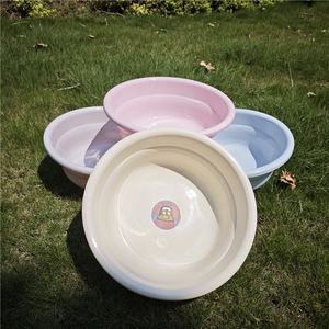 Lavabo de plástico redondo de color sólido, tamaño grande, para uso doméstico, en la cocina o para estudiantes. - Product Image 4
