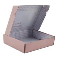 Boîte d'expédition en carton ondulé avec logo personnalisé, rose, pour crème visage de luxe, cosmétiques, produits de beauté, vente en gros, finition mate