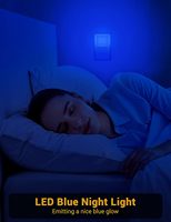 LOHAS 0.3W Bleu Couleur Crépuscule à l'aube Capteur Éclairage de nuit Mini Led Night Light Lamp Plug In Wall Blue Night Light For Kids Room