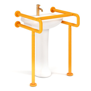 Barres d'appui Fu'an pour lavabo de salle de bain, toilettes, lavabo sur pied, poignées de sécurité antidérapantes, capacité de charge de 380 kg, certifiées TUV - Product Image 5