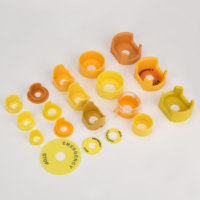 22mm trou de montage cercle couvercle de protection interrupteur à bouton poussoir d'urgence avec accessoires de Protection en plastique couleur jaune