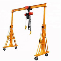 Grue portique mobile légère 1T 2T 5T, mini-grue portique portable d'intérieur, palan électrique et manuel, deux options disponibles