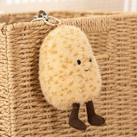 Llavero de Peluche Personalizado con Diseño de Patata Sonriente, Ideal como Regalo para Estudiantes