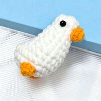 Pendentif en peluche grande oie blanche mignonne, style dessin animé, pour sac et porte-clés, inspiré des influenceurs en ligne