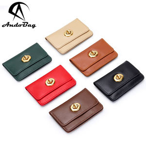 Porte-cartes AndoBag pour femmes, en cuir de vache véritable, porte-monnaie pour femmes, portefeuilles rétro en cuir pleine fleur, mini sac de rangement 2061 - Product Image 1