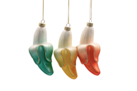 Bestverkochte creatieve handgemaakte glazen fruitserie kerstboomdecoraties antieke imitatie model banaan granaatappel en meer