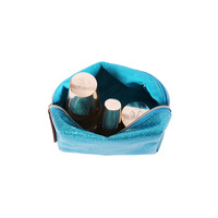 Pochette de maquillage pratique et portable, grande, imperméable, en cuir PU pailleté personnalisé, avec fermeture éclair, sac de voyage pour cosmétiques