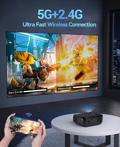 A-mazon WiFi 5G Android OS Téléphone Smart Full HD 1080P LCD LED 4K Vidéo Home Cinéma <span class=keywords><strong>Hologramme</strong></span> Projecteur - Product Image 6