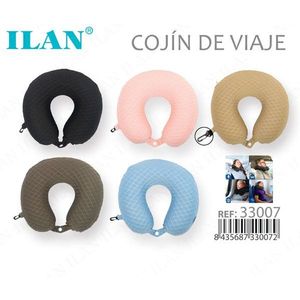 Cuscino da viaggio Ilan con supporto cervicale viscoelastico per viaggi in aereo e auto - Product Image 2