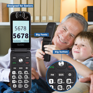 Téléphone portable basique 2G à clapet avec double SIM, clavier pliable, écran TFT 2,4 pouces, touche SOS, OEM, téléphone Linux <span class=keywords><strong>pour</strong></span> seniors, radio FM, MP3 - Product Image 4