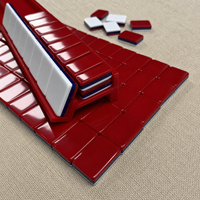 Jeu de Mahjong Américain Thème Cola Vintage en Acrylique avec Pions Design Bouchon de Bouteille Ours Polaire – Cadeau Idéal pour Soirée Jeu
