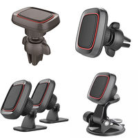 Support de téléphone pour voiture HEYBINGO avec aimant puissant, fixation sur grille d'aération, articulation à rotule, support réglable multi-angles
