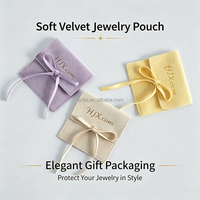 Enveloppe personnalisée avec Logo imprimé, rabat, sac de ceinture pour bijoux en velours avec cravate, emballage cadeau en velours haut de gamme, pochette d'enveloppe anti-poussière
