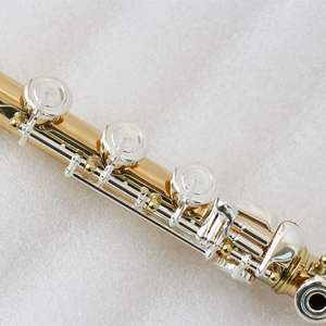 <span class=keywords><strong>Flauta</strong></span> <span class=keywords><strong>Profesional</strong></span> de 17 Llaves en Do, Cuerpo de Latón Dorado, Lacado Transparente, Instrumento Musical, <span class=keywords><strong>Flauta</strong></span> Travesera - Product Image 5