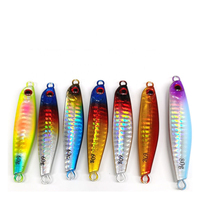 Leurre de pêche en métal holographique laser avec hameçon double, 40g 60g 80g, pour lancer depuis le rivage en eau salée, pour la pêche au maquereau espagnol et au bar, OEM