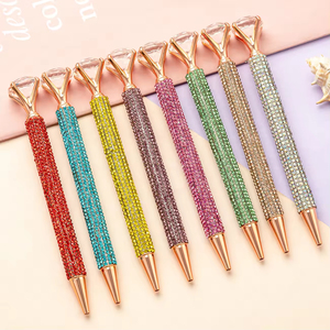 Luxuriöser Diamant-Kugelschreiber mit Großer Kristallspitze Funkelnder Glitzerkörper Individuelles Logo Schreibwaren für Studenten Premium Geschenkidee - Product Image 1