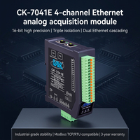 Module d'acquisition de signal 4 canaux, collecteur analogique différentiel CK-7041E, Ethernet Modbus TCP RS485, transmetteur de courant et de tension