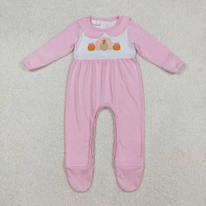 Ropa de Bebé para Otoño, Lindos Monos de Algodón con Bordado de Pavo y Calabaza de Acción de Gracias, Manga Larga, para Bebés Niñas y Niños - Product Image 2