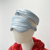 Ensemble cadeau de taies d'oreiller en fibre de bambou 100% 300TC, toucher soie, 3 pièces, avec masque pour les yeux, bandeau et chouchous, pour la maison et l'hôtel