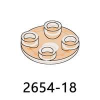 2654 Briques Plaques Rondes 2x2 à Fond Arrondi avec Picots Accessoires pour Bateaux, Pièces de Construction, Jouets pour Enfants, 100g/sac