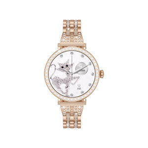 DF LC602C Nouvelle conception LC602C Montre connectée de luxe pour femme avec écran AMOLED, appel Bluetooth, étanchéité IP68, en acier et diamants, pour femmes - Product Image 2