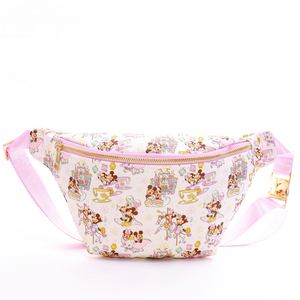 Magic Kingdom Character Jumbo Printed Bum Bag Long Strap Unisex <b>Large</b> Capacity Waterproof Zipper Closure Portable Fanny Pack - Product Image 1