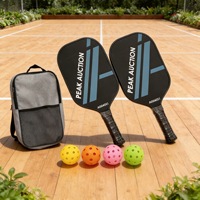 Ensemble de raquettes de pickleball en fibre de carbone pour l'extérieur, vente en gros