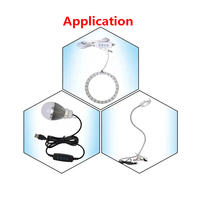 Câble d'extension USB pour variateur de lumière LED 5V DC avec interrupteur marche/arrêt et adaptateur pour réglage de la couleur