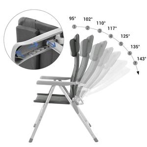 في الهواء الطلق ماجستير <span class=keywords><strong>7</strong></span> موقف خفيفة الوزن كرسي قابل للطي الألومنيوم مبطن كرسي تخييم - Product Image 5