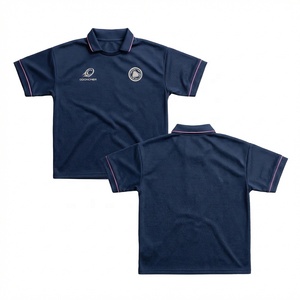 Camiseta de Fútbol Polo Personalizada Estilo Blokecore, con Ribete Rosa Marino, Transpirable y Ligera, Ideal para Entrenamientos, Partidos y Uso en Equipo - Product Image 1