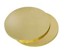Plaque ronde en laiton ultra-mince H65, laiton poli miroir, découpe laser avec trous, sans bavures