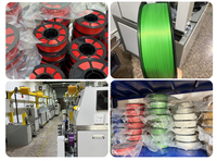 Filament PLA/soie Greentech 1KG pour imprimante 3D, bobine d'usine, 1.75mm/3mm/2.85mm, précision dimensionnelle +/-0.02mm, 30+ couleurs, FDM/3D Pen