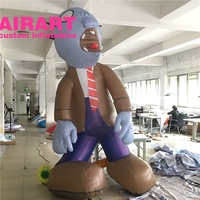Décoration géante pour la fête d'Halloween, ballon gonflable Satan, ballon maléfique avec vente en gros et souffleur