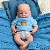 Réaliste 40cm Reborn Baby Dolls Full Silicone Chubby Body Dolls Veines de peau détaillées pour la thérapie et les collectionneurs