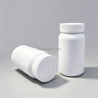 Bouteille ronde en HDPE de qualité alimentaire de 300 ml, capsule personnalisée, bouchon à vis coloré, conteneur pour médicaments