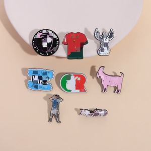 En gros, badges émaillés sportifs en métal, badges émaillés légende du football, badges émaillés joueur de football pour maillot, cadeaux souvenirs pour les fans - Product Image 4